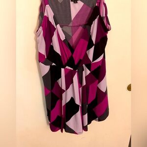 Torrid size 4 babydoll style pink/purple/black cami.